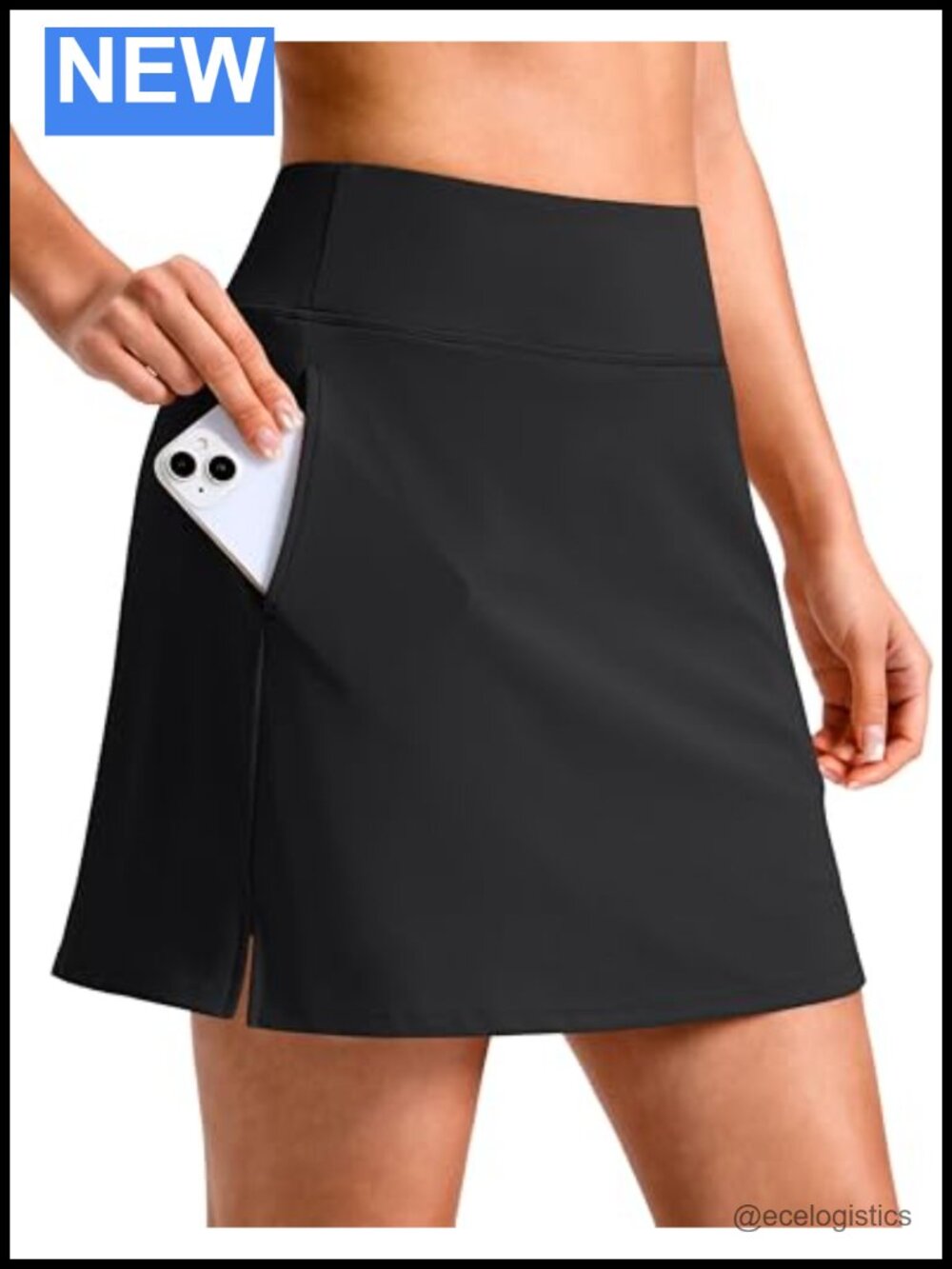 High Waisted A-Line Skort with Pockets, Athletic Golf Tennis Skirt, Pull On